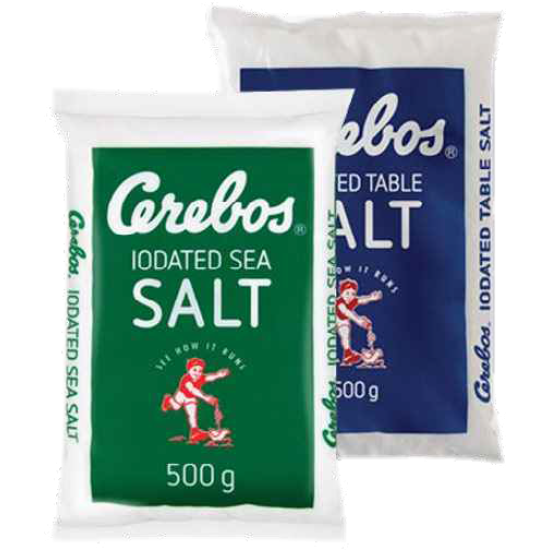 CEREBOS SALT IODATED SEA P/BAG 1KG