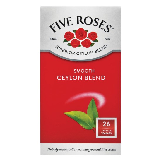 FIVE ROSES TEABAGS TAGLESS 26EA