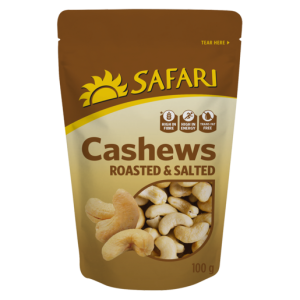 SAFARI CASHEWS ROASTED&SALTED 100GR