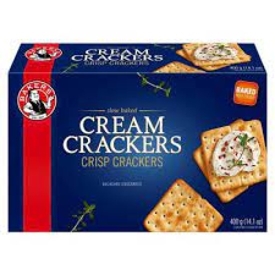 BAKERS CREAM CRACKERS 400GR