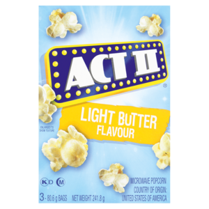 ACT II MICRO POPCORN LIGHT BUTTER 81GR