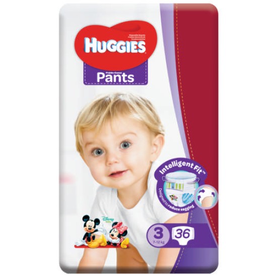 HUGGIES  PANTS UNISEX CARRY SZ3 36EA