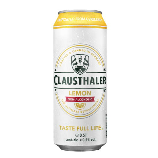 CLAUSTHALER NON ALC BEER LEMON 500ML